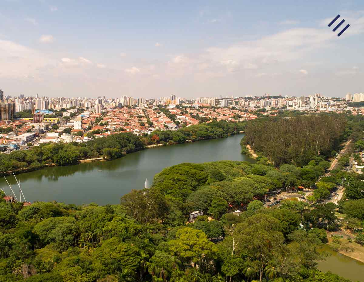 Vista da região central de campinas.