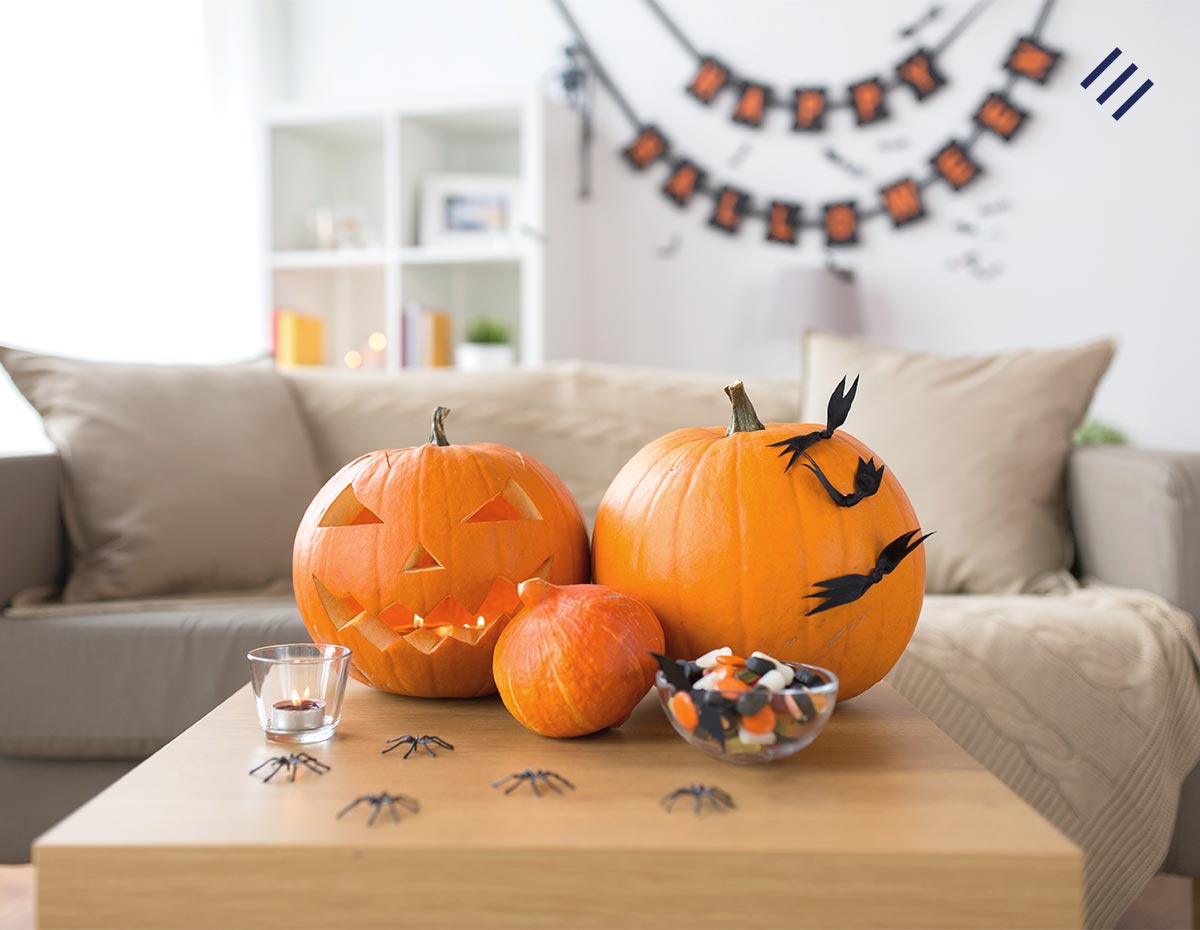 Exemplo de decoração de halloween