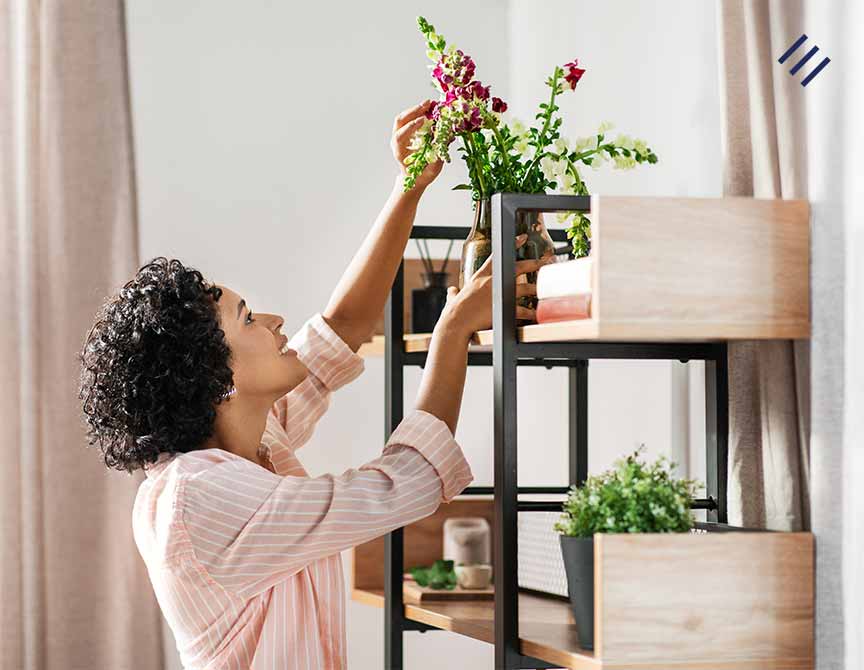 Exemplo de decoração funcional em apartamentos compactos