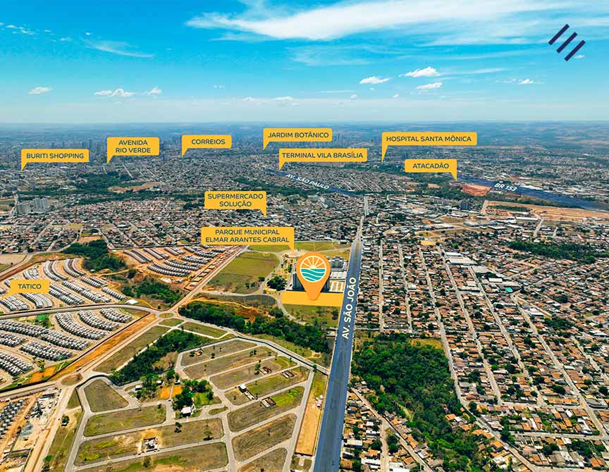 Mapa do Parque América e regiões próximas