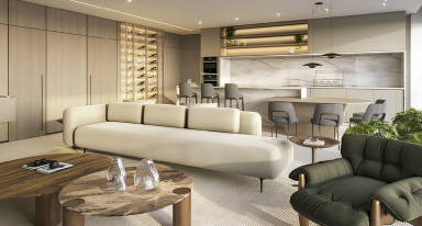 Exemplo de tendências de decoração para 2026.