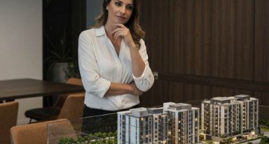mulher avaliando imóvel na planta | comprar imóvel na planta