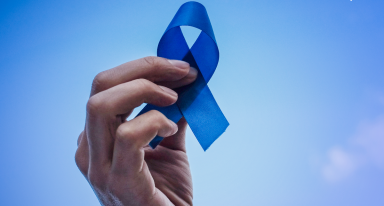 Laço azul, símbolo da. campanha Novembro Azul