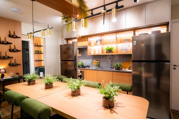 Integração sala e cozinha