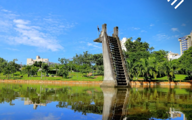 Imagem do Lago das Rosas, ícone do Setor Oeste