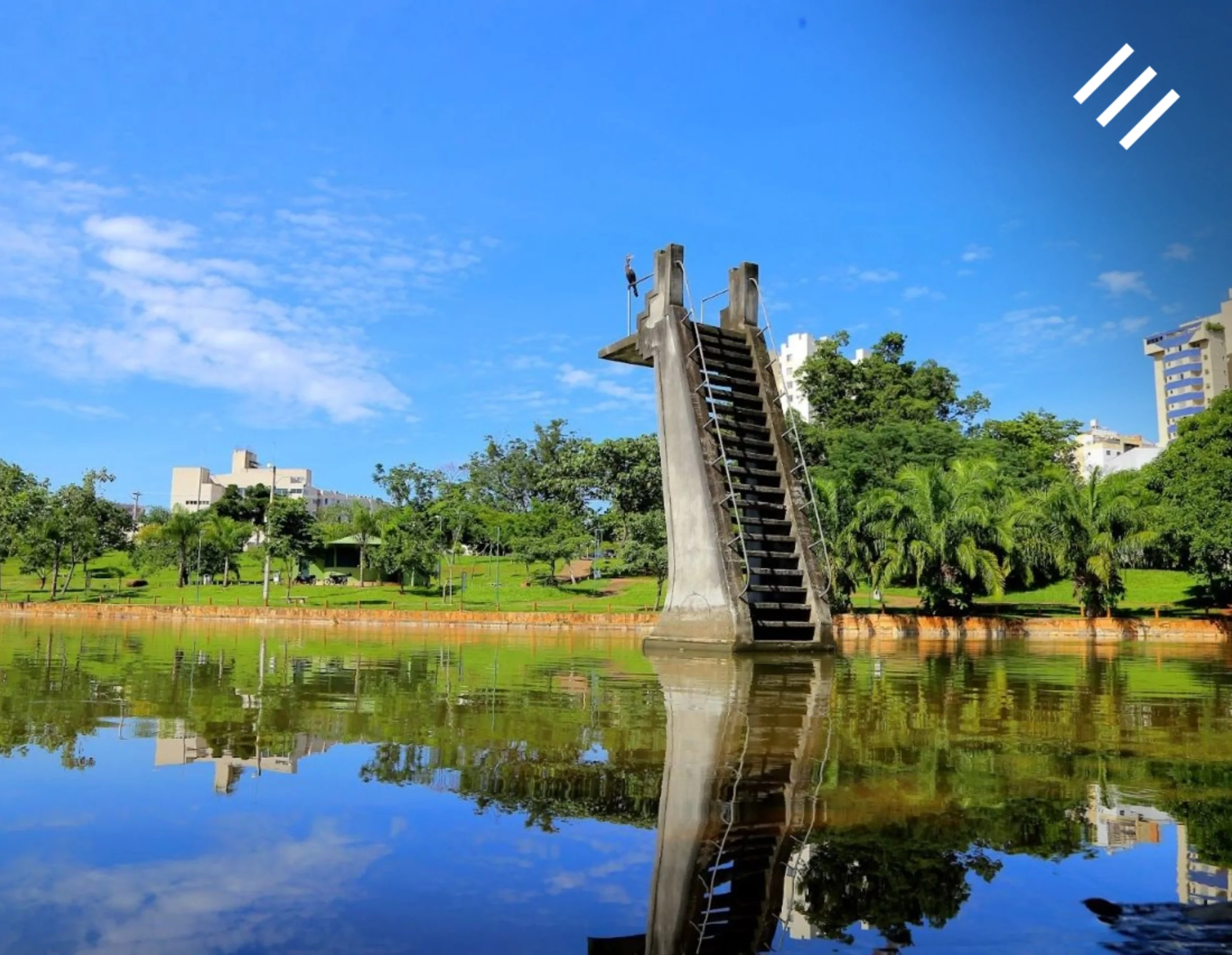 Imagem do Lago das Rosas, ícone do Setor Oeste